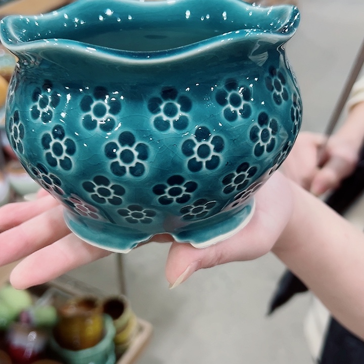 有孔.凑满10元发货多肉陶瓷花盆！