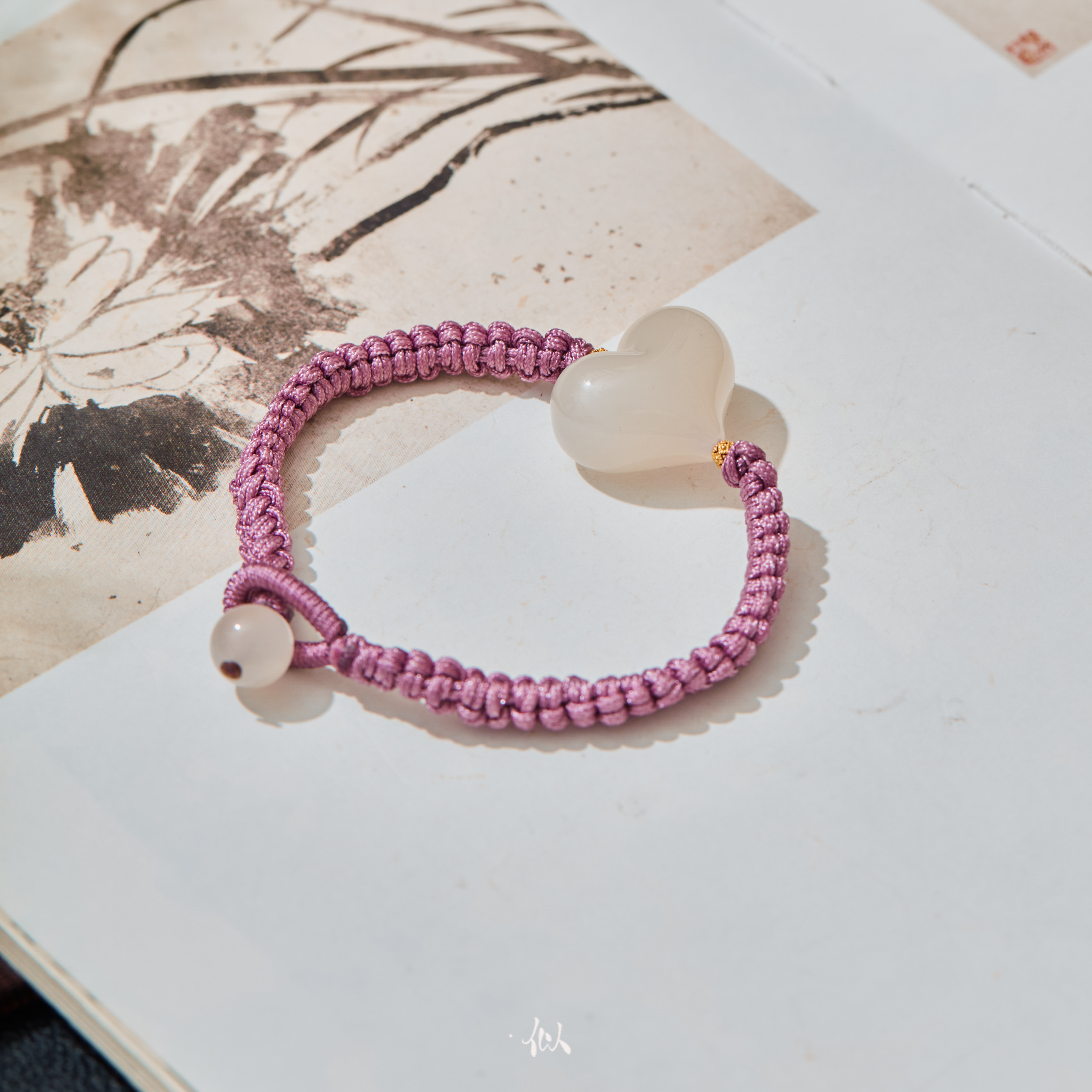 【素予】·似梓珠宝· 18K白玉爱心手绳  XYGD371080-G