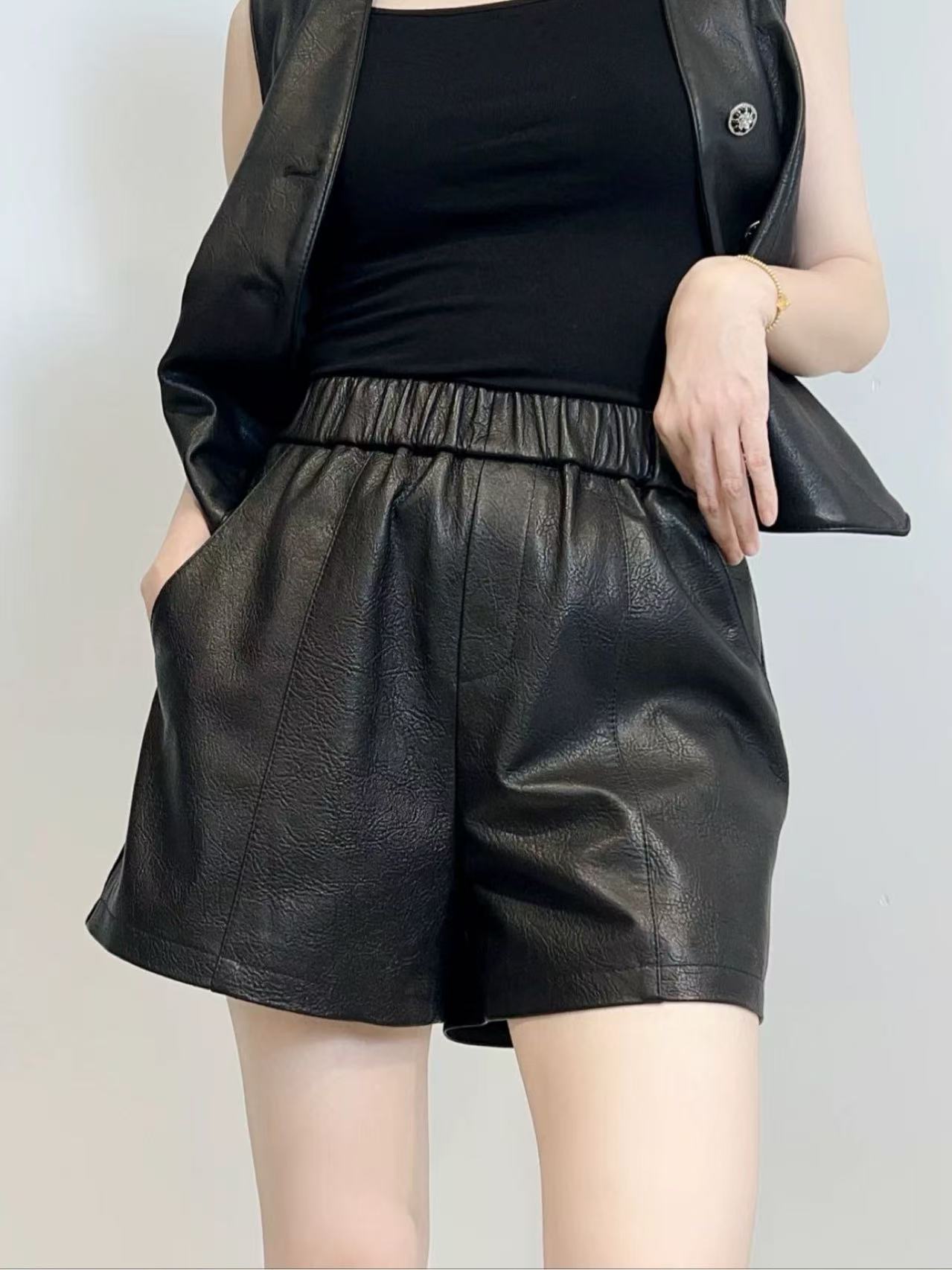 高腰短裤夏季韩系高腰工装短裤显瘦靴裤非正式学院风