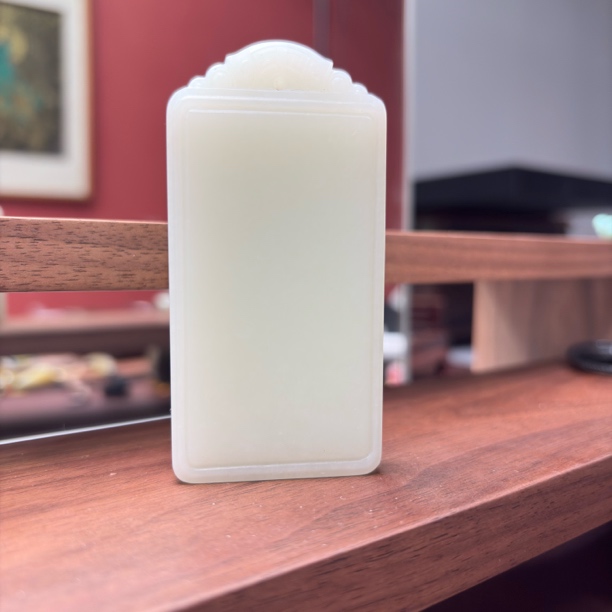 天然新疆和田玉白玉平安无事牌吊坠男女通用颈饰