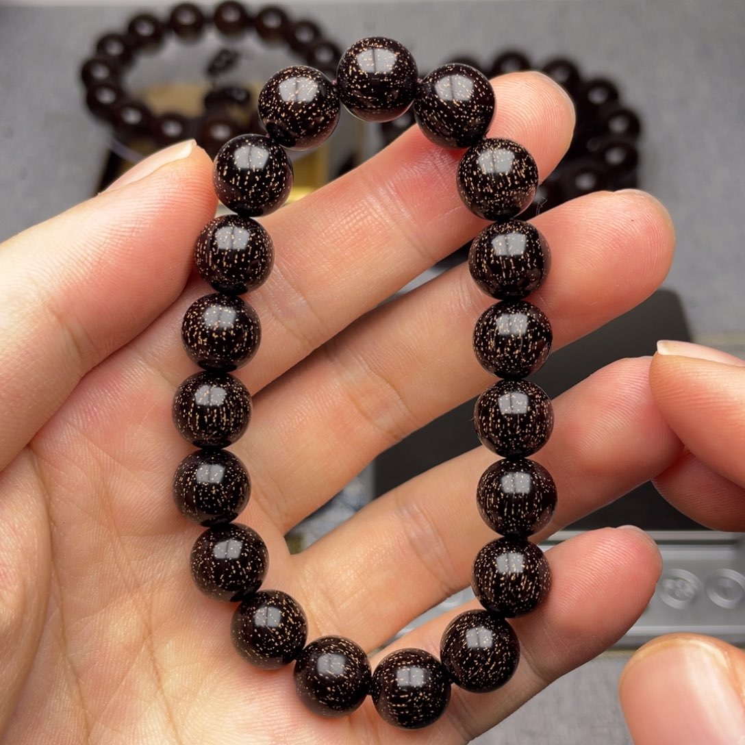 檀香紫檀（小叶紫檀）1.0 19颗 超爆满金星