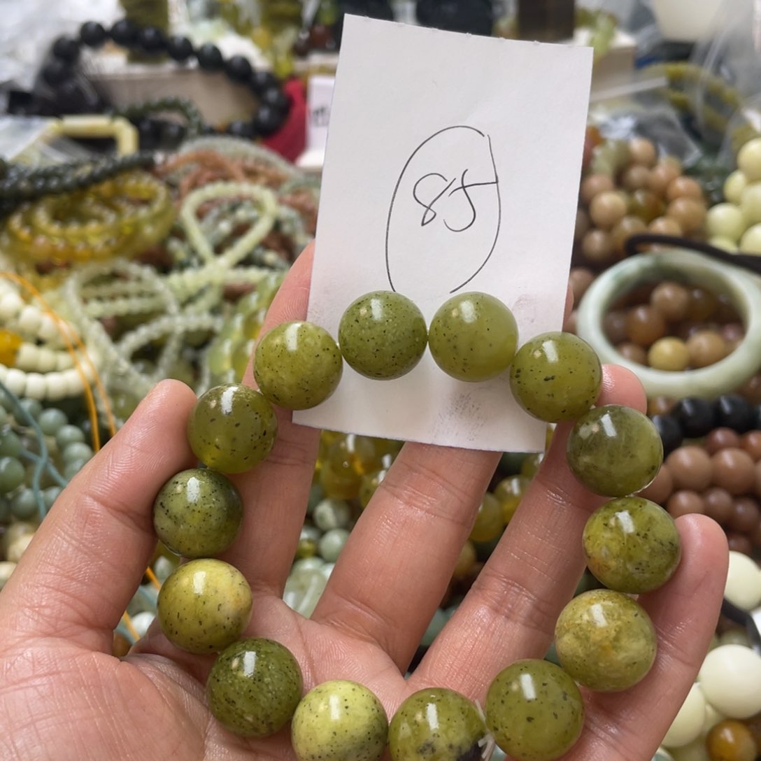 蛇纹石玉手链合金