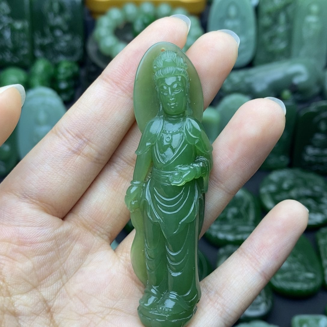 和田玉（碧玉）挂件未镶嵌