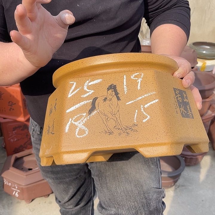 紫砂花盆紫砂等传统