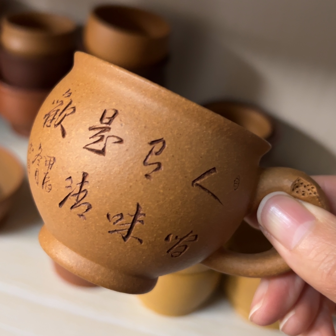紫砂茶壶段泥主人杯80