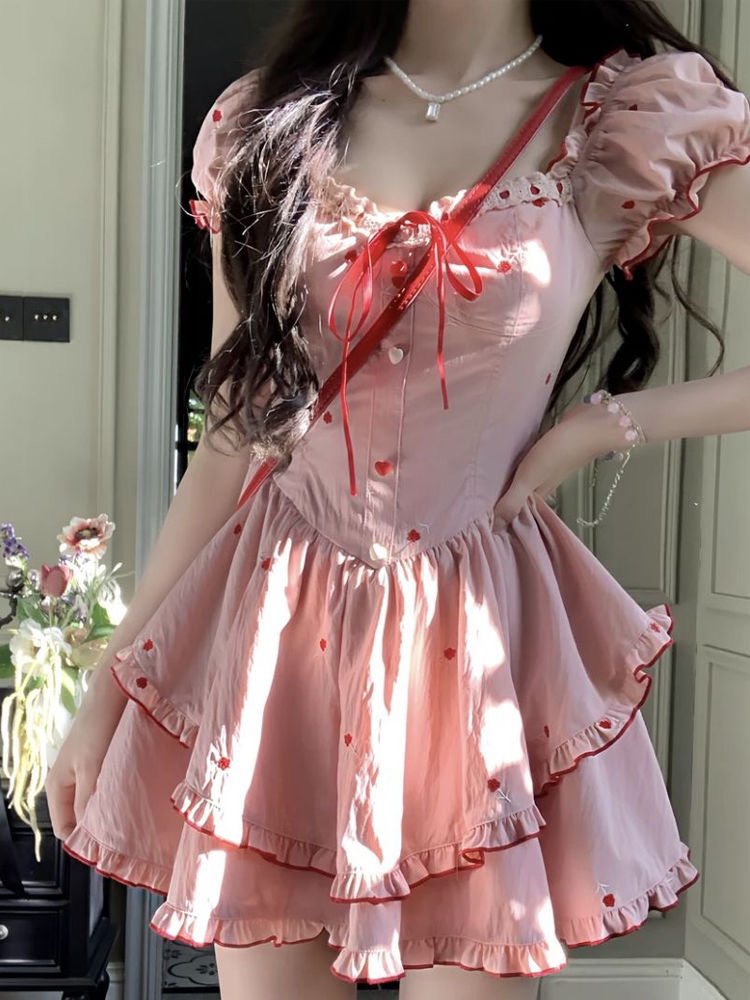 仙女裙网红泡泡秀性感连衣裙蛋糕裙