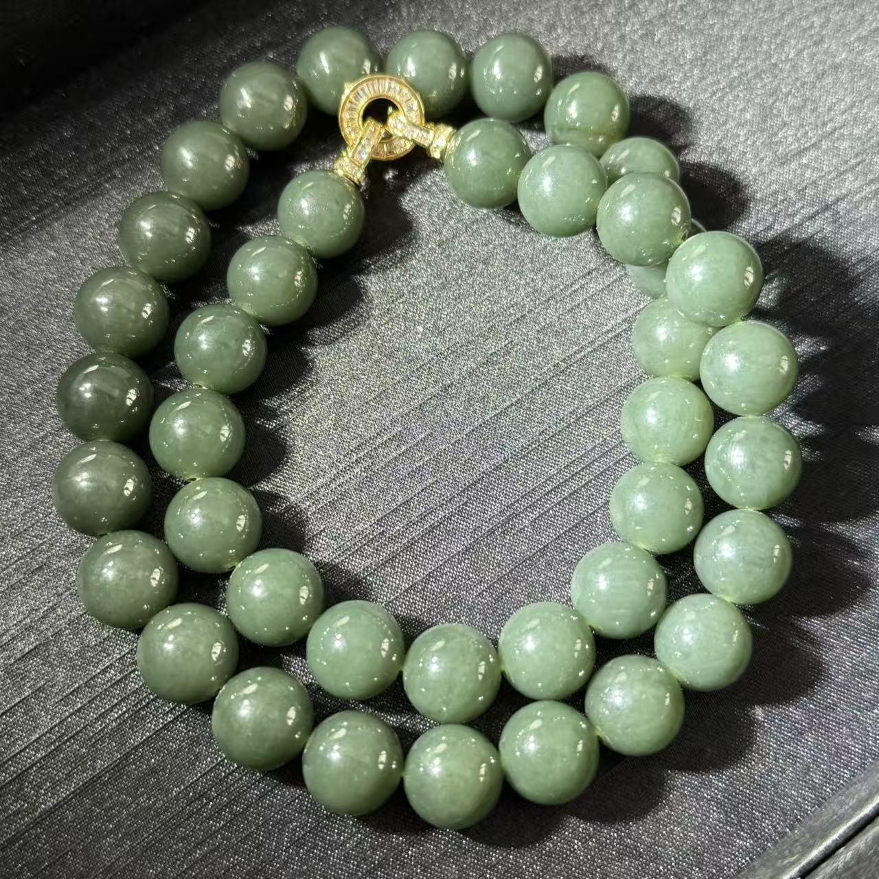 直播专属 天然 沙枣青和田玉项链 多样性发一 RX0030