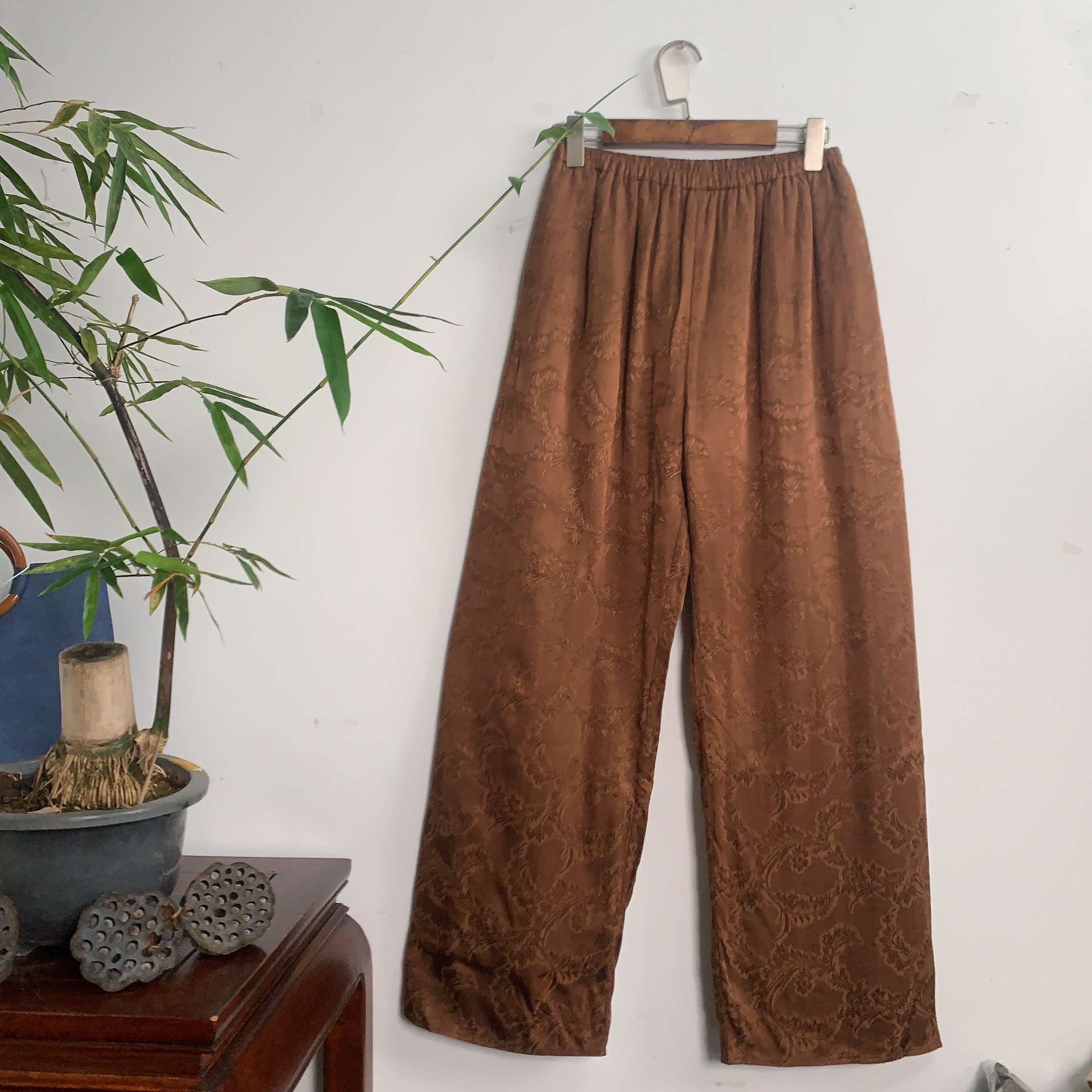 原创设计.新中式冬季时尚棉裤休闲阔腿裤宽松裤子QI-2323102B