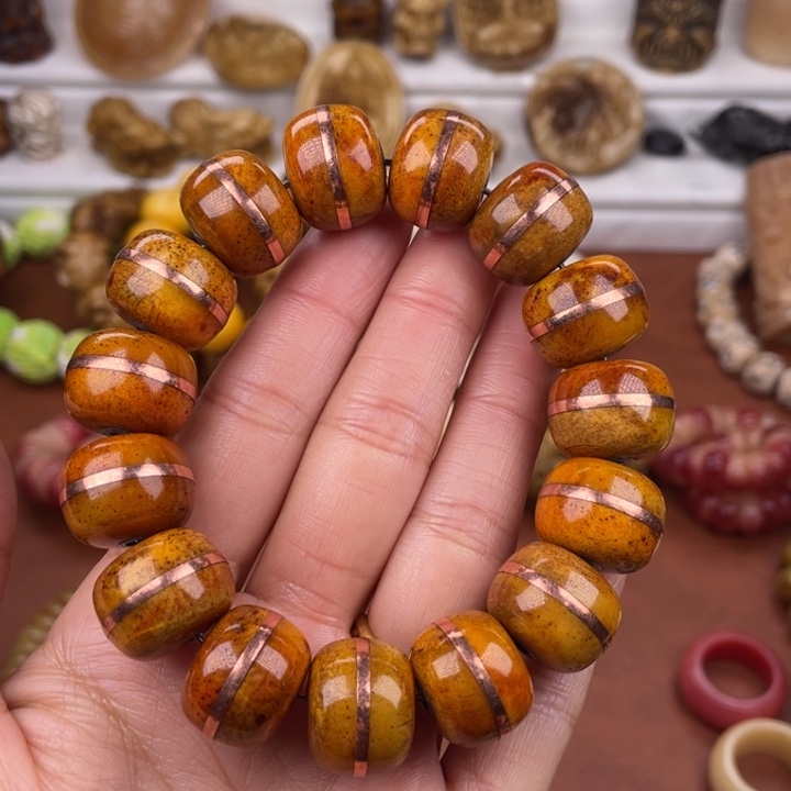 驼骨其他牦牛骨桶珠镶嵌18