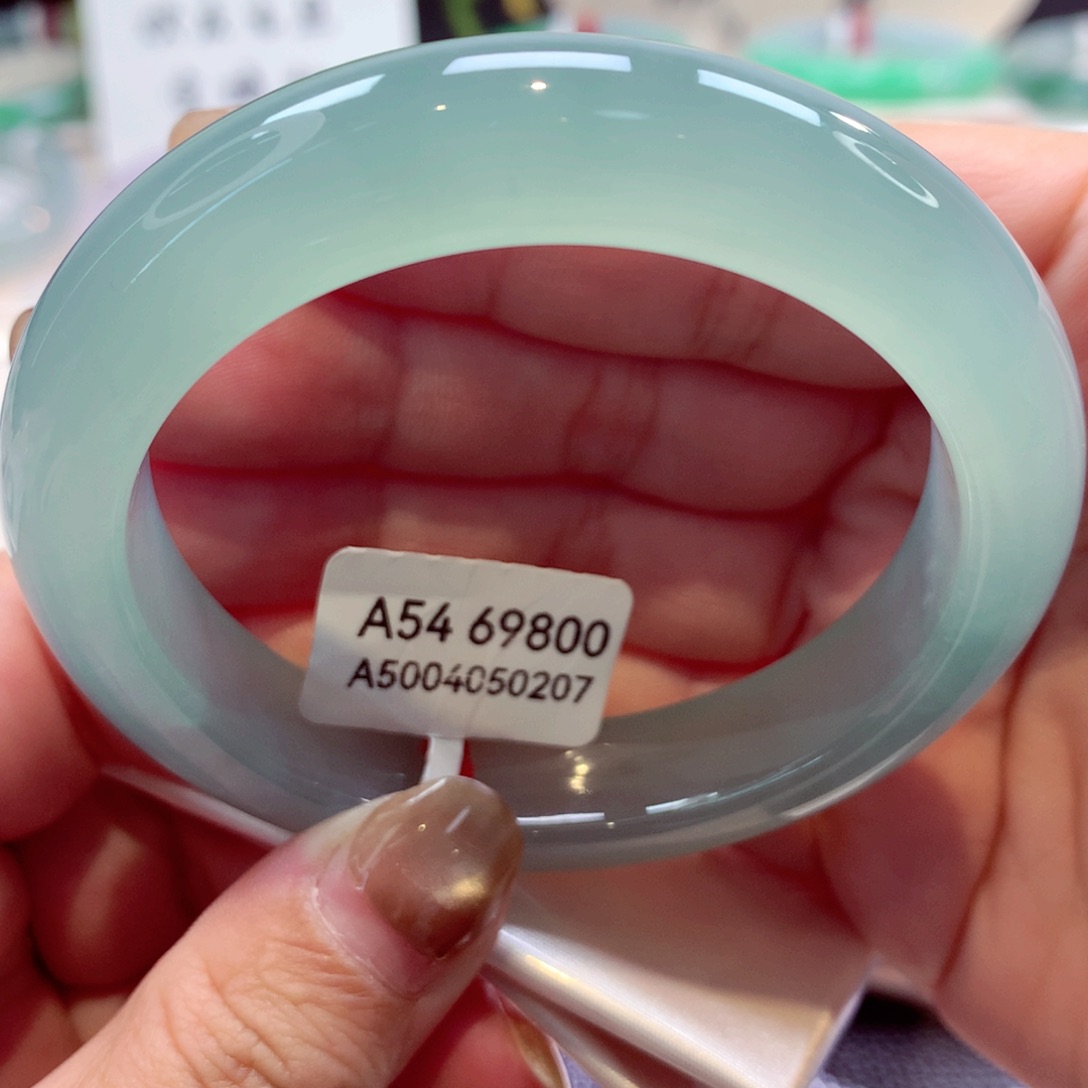 未镶嵌手镯翡翠冰胶晴蓝完美强推3号11