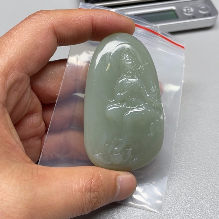 和田玉吊坠(不含链)未镶嵌黄*儿