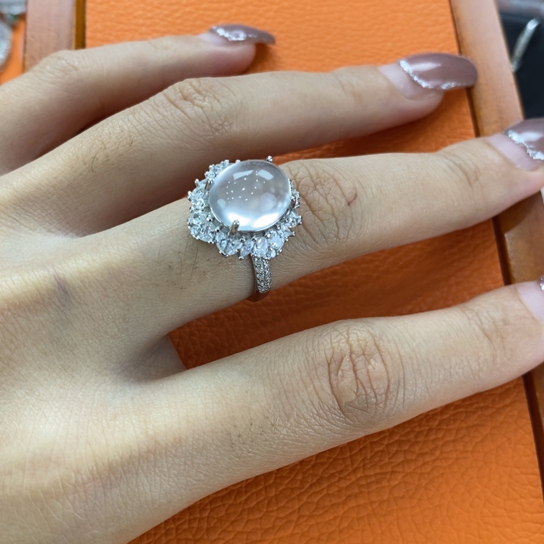 石英质玉吊坠(不含链)银S925镶嵌富****·