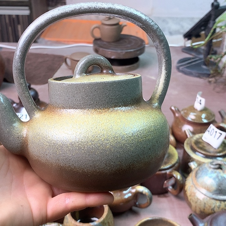 紫砂茶壶纯自然高温无釉裸柴烧