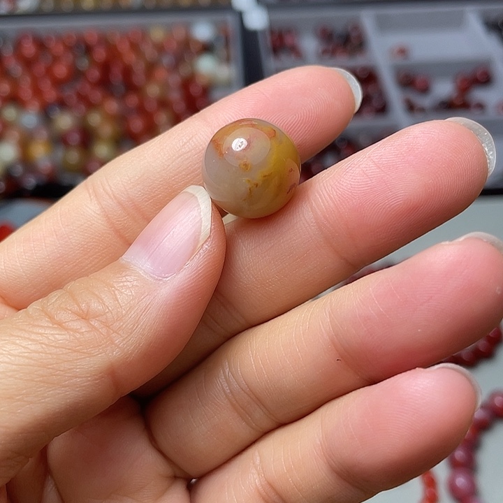 南红玛瑙单珠15多样性发1未镶嵌