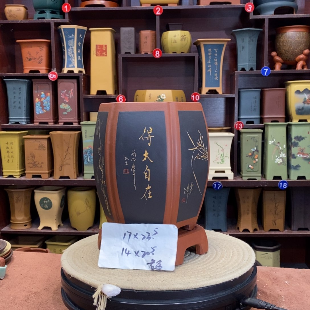 紫砂花盆紫砂花盆