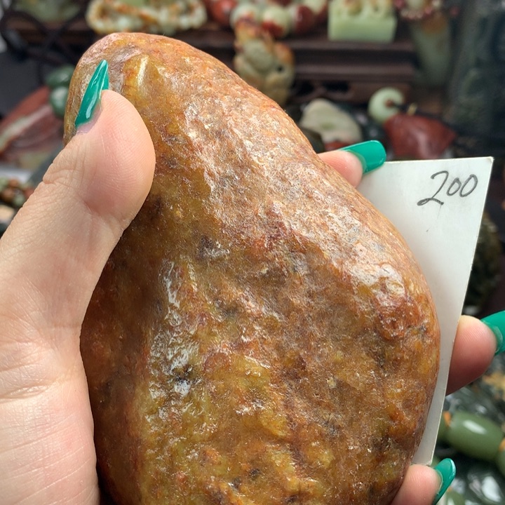 岫岩河磨玉（透闪石质玉）手把未镶嵌