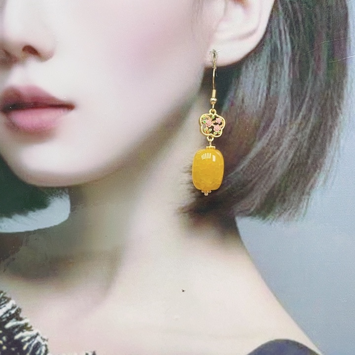 玛瑙/玉髓耳钉合金