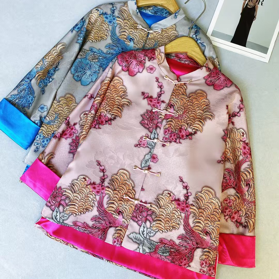 2025-手工提花外套 新中式 凤凰 气质重磅 WT-221