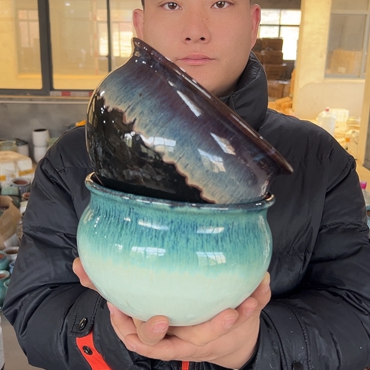 微瑕啦啦啦啦粗陶花盆