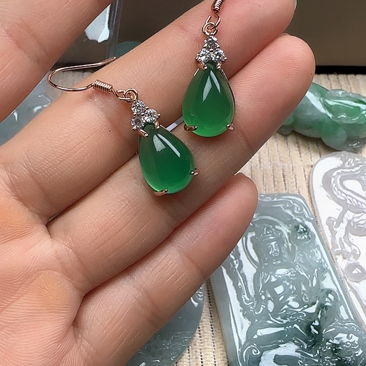 玛瑙/玉髓耳钉合金