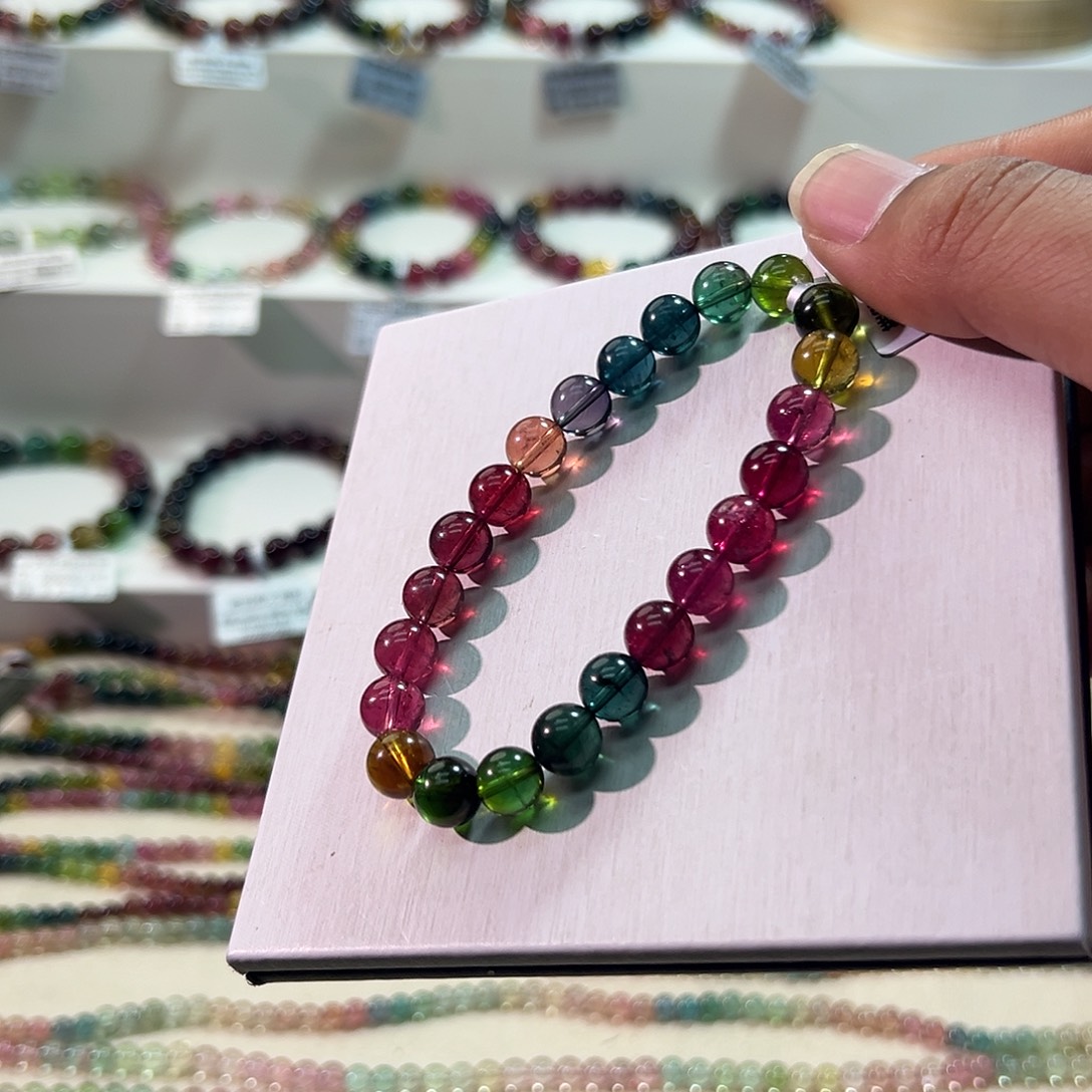 碧玺未镶嵌手链碧玺