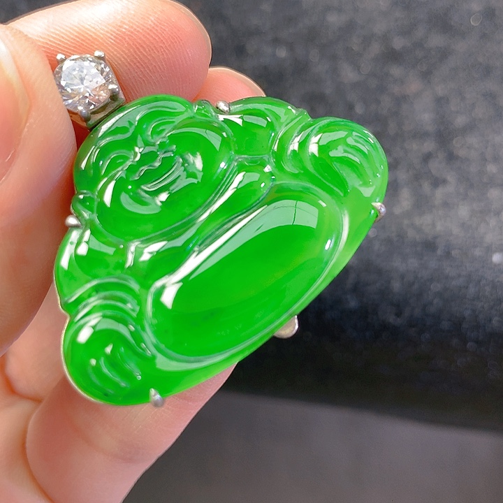 【闪购商品】翡翠颈饰银S925镶嵌翡翠