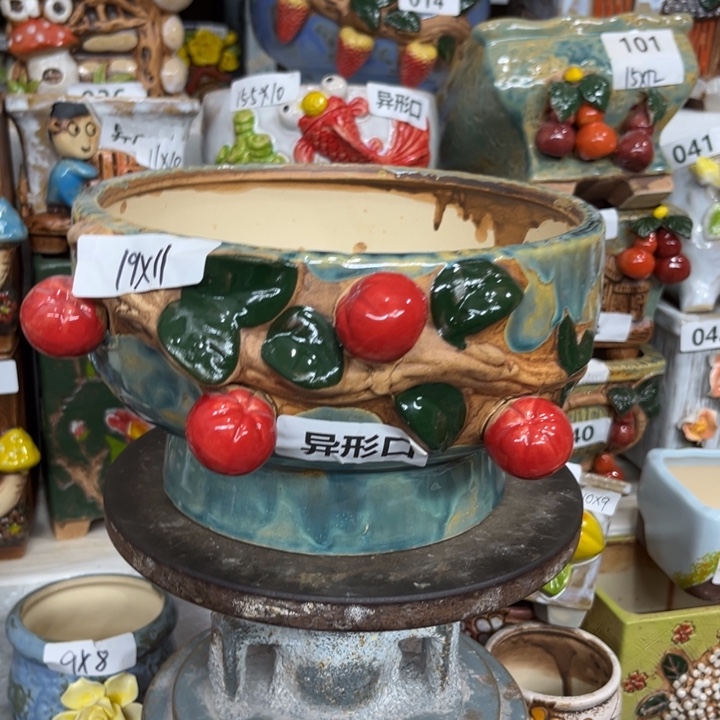 紫砂花盆粗陶材质多肉花盆