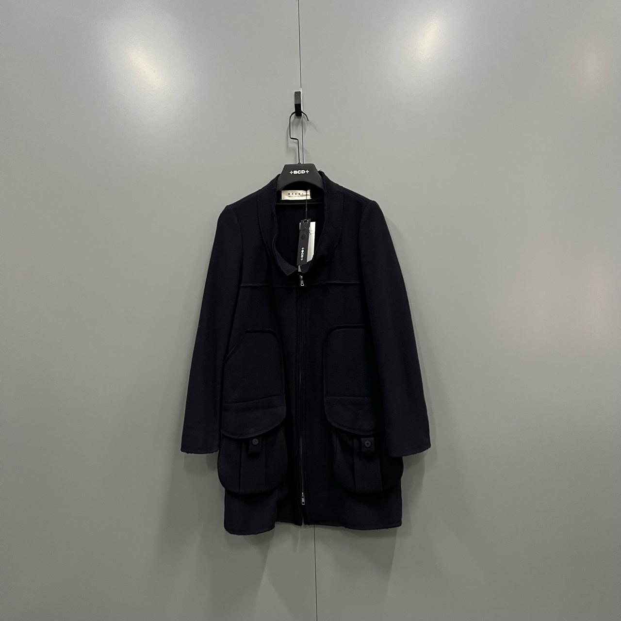 95新 maje bc1224 MARNI 藏青色口袋大衣 38码 002070