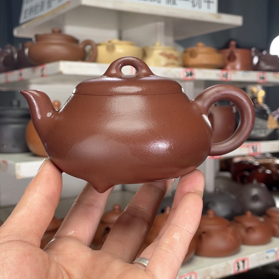 紫砂茶壶紫泥半手工250毫升
