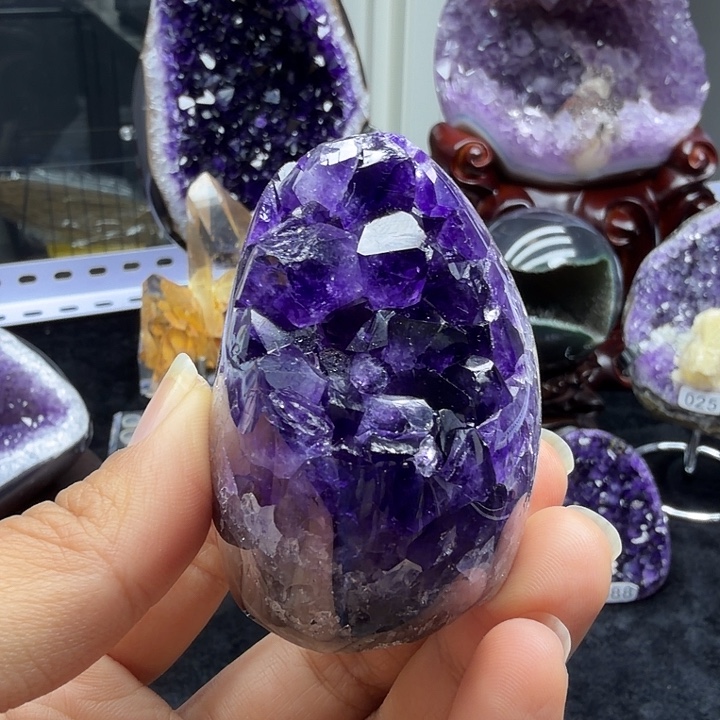 珠宝半成品紫晶未镶嵌