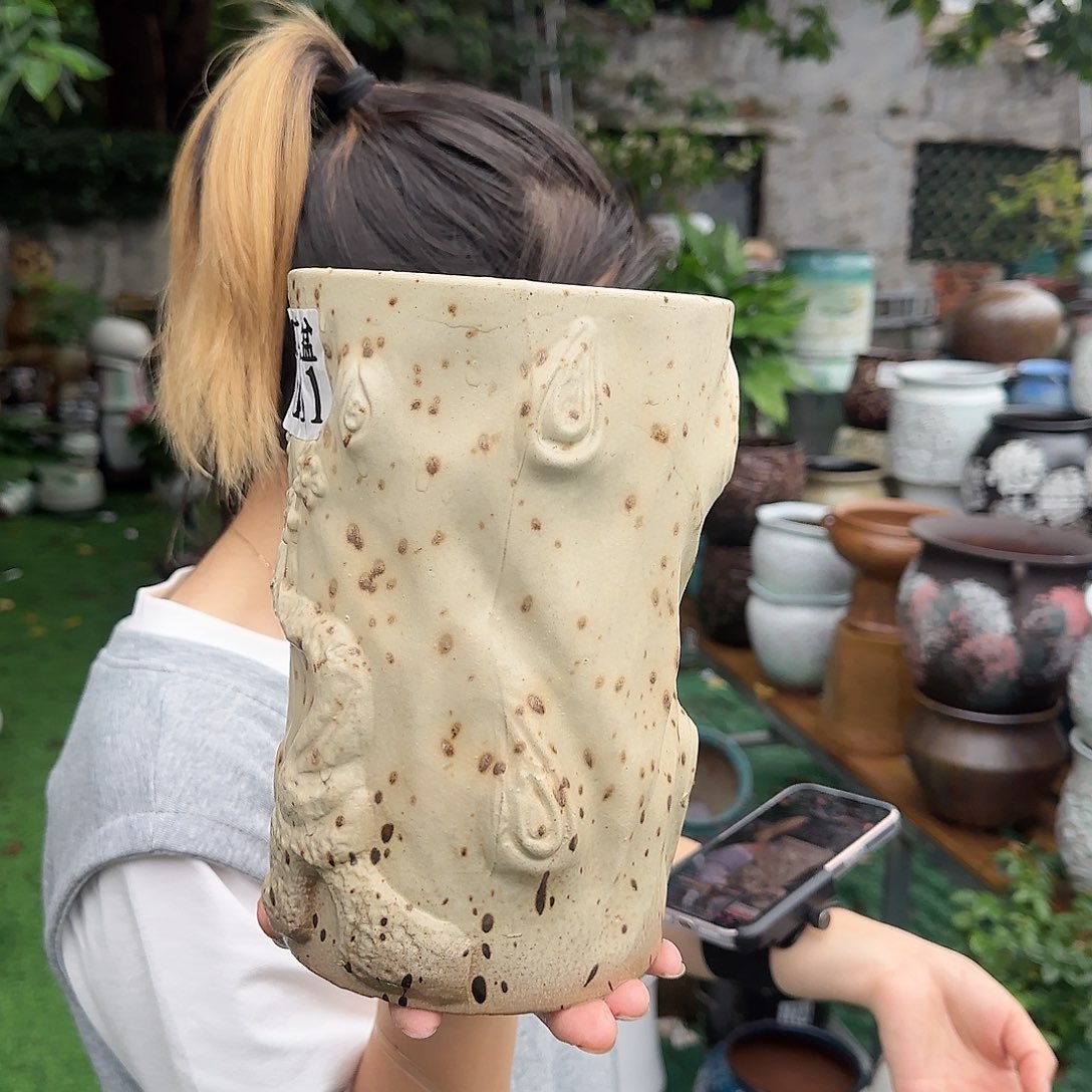 紫砂花盆王嫂花盆0615-1131高22口14