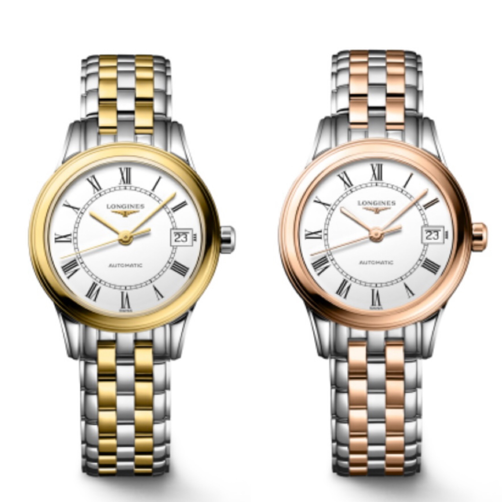 99新 Longines/浪琴 军旗系列274/间金罗马/表盘26.00mm /女士