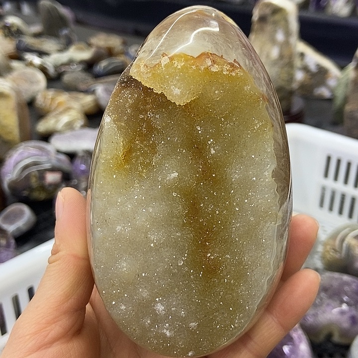 未镶嵌水晶珠宝半成品黄金蛋
