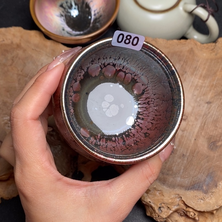 茶盏建窑建盏主人杯80微瑕
