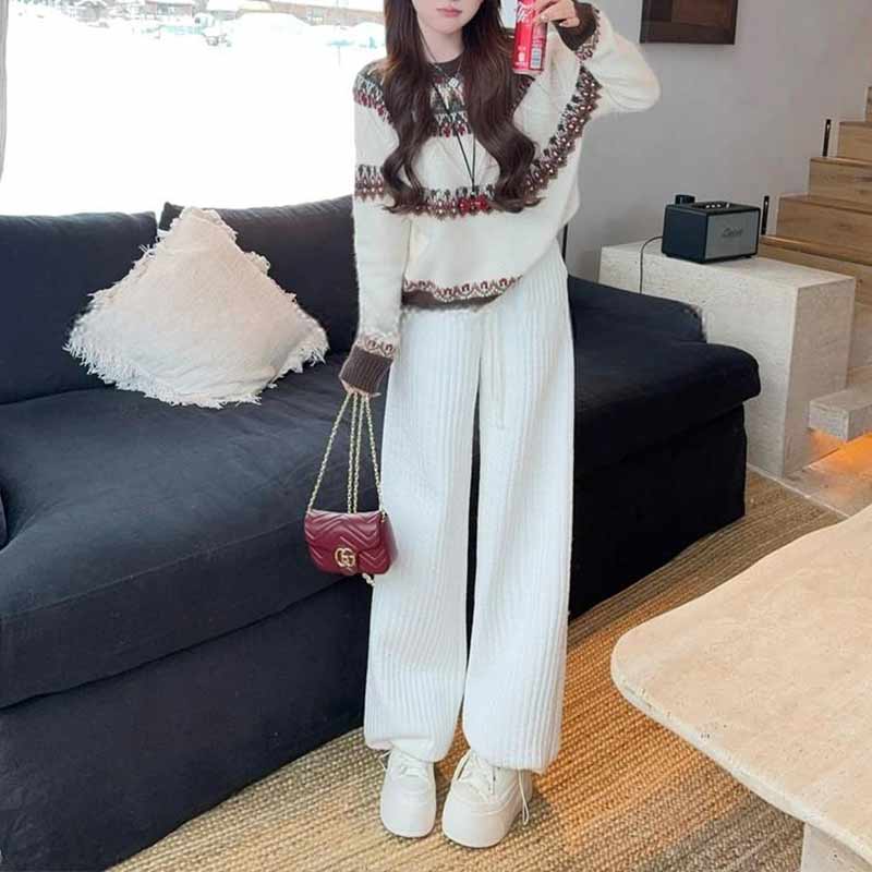 【小蜜蜂呀】气质百搭秋冬季休闲裤女时尚百搭休闲裤子保暖裤女