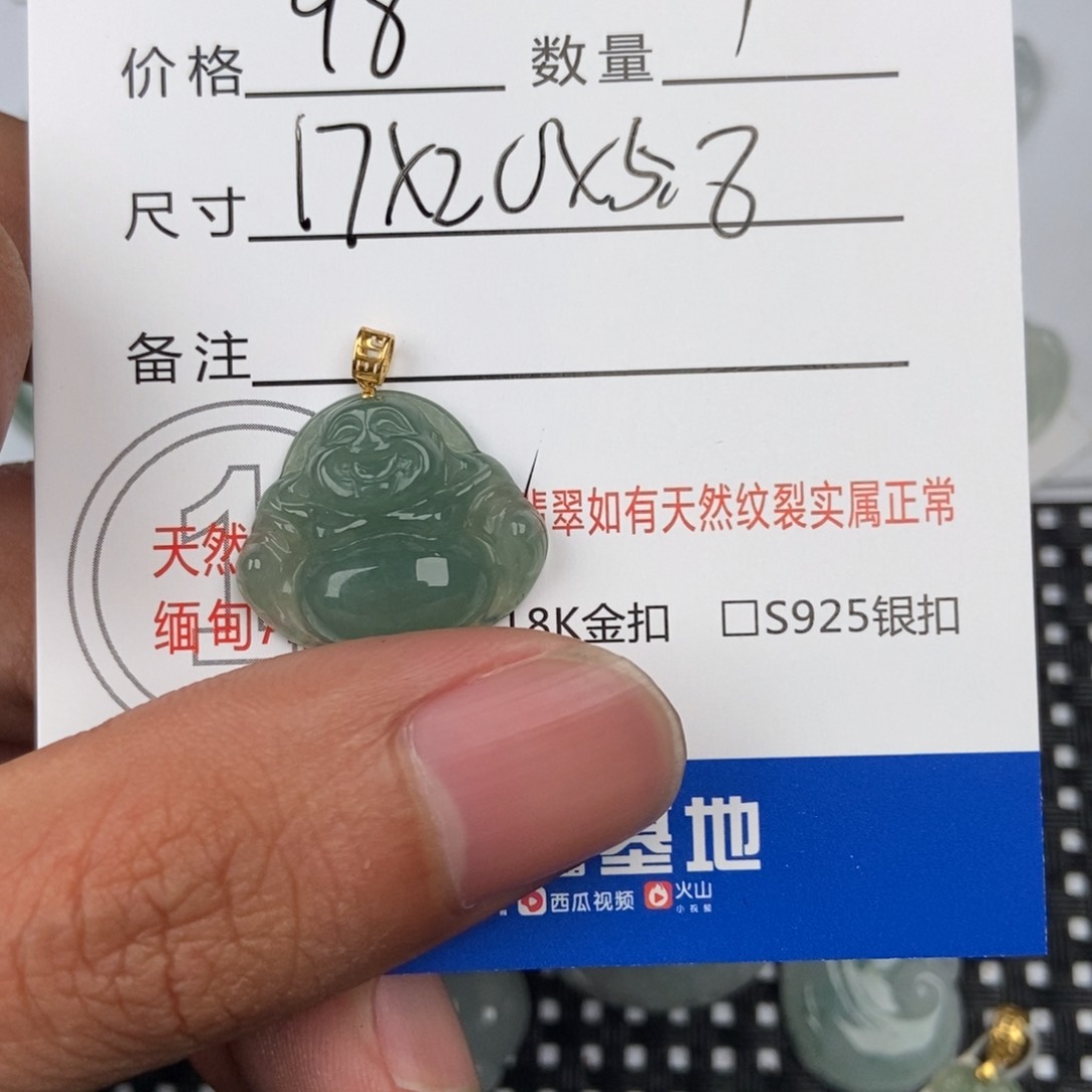翡翠未镶嵌颈饰吊坠