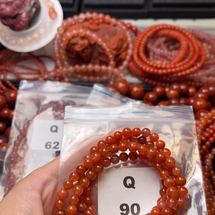 南红玛瑙未镶嵌多样性发货默认微瑕称重5mm