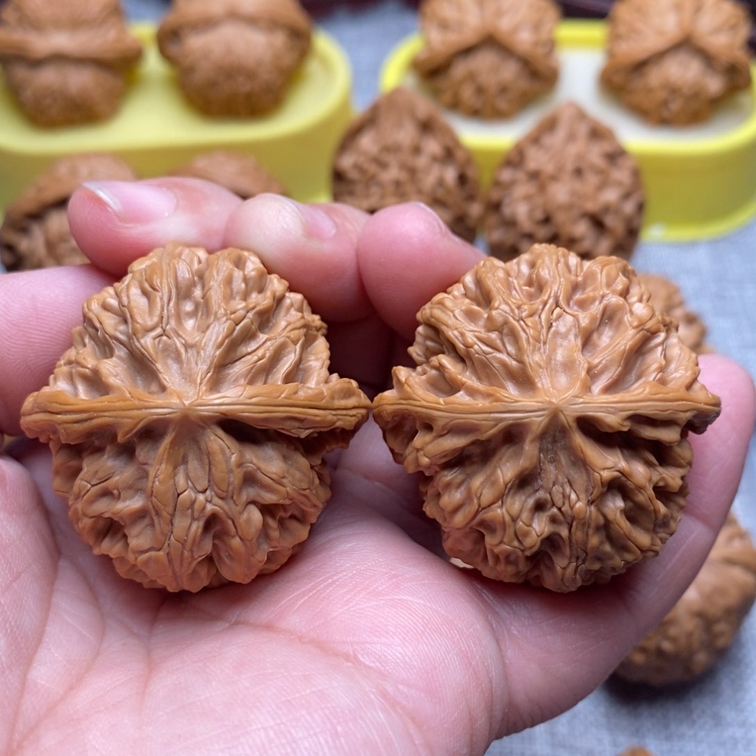 文玩核桃把件40精配苹果园红皮