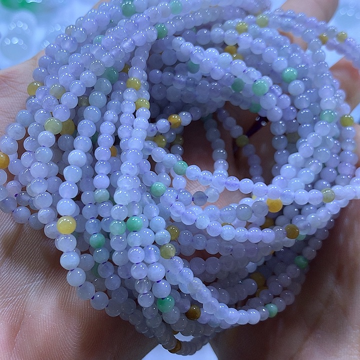 翡翠未镶嵌颈饰天然翡翠A货珠链多样性发货发其一