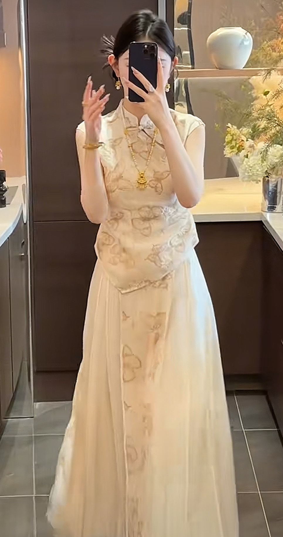 新中式国风套装女高级感别致夏清冷感禅意茶服盘扣上衣搭配半身裙