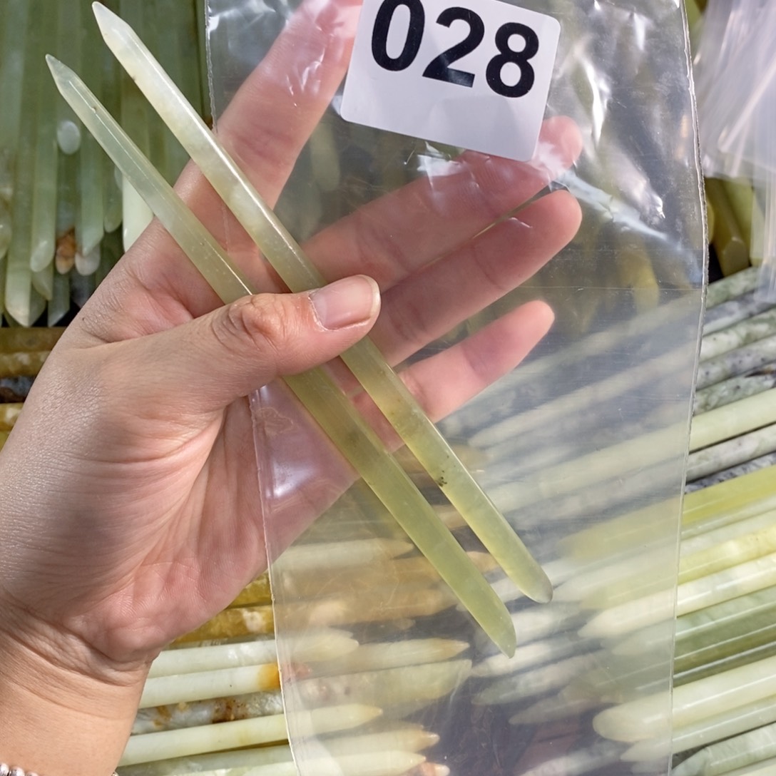 未镶嵌蛇纹石玉发簪