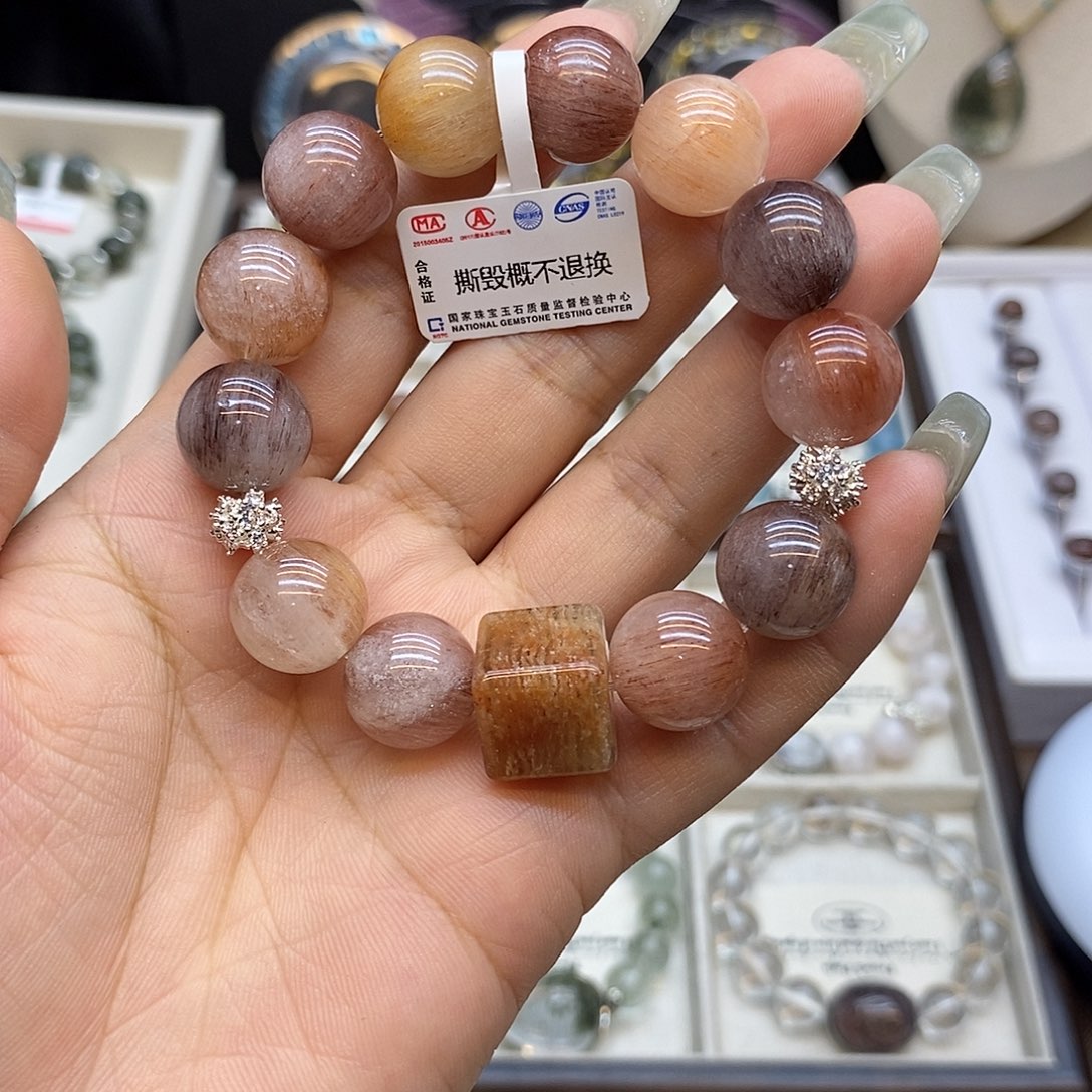 水晶手串未镶嵌天然水晶