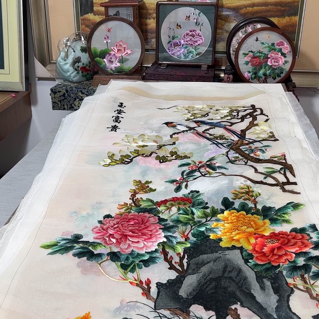 刺绣纯手工刺绣画