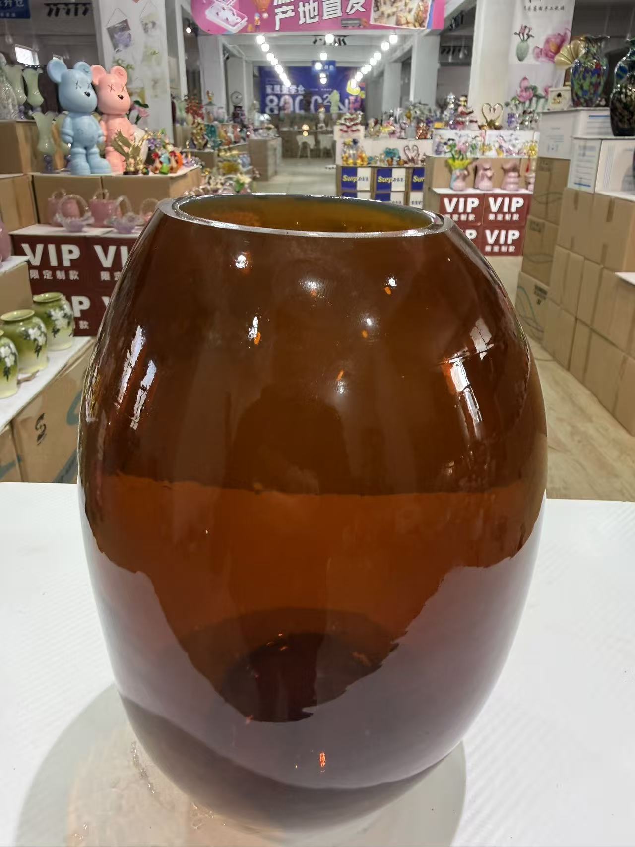 秋总专属外贸孤品褐色花瓶