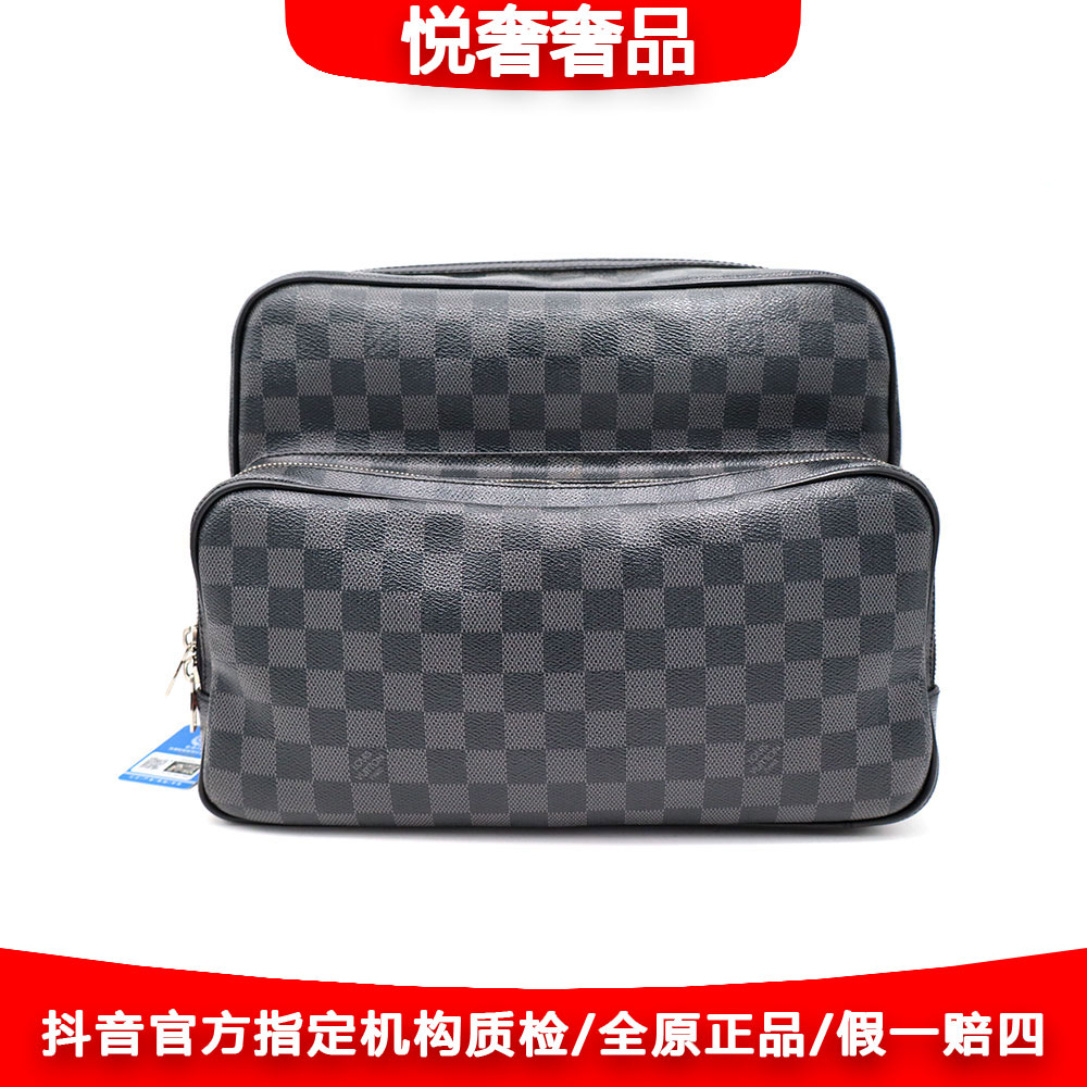 95新 LouisVuitton/路易威登 97新黑棋盘格老花单肩包33*25/25962