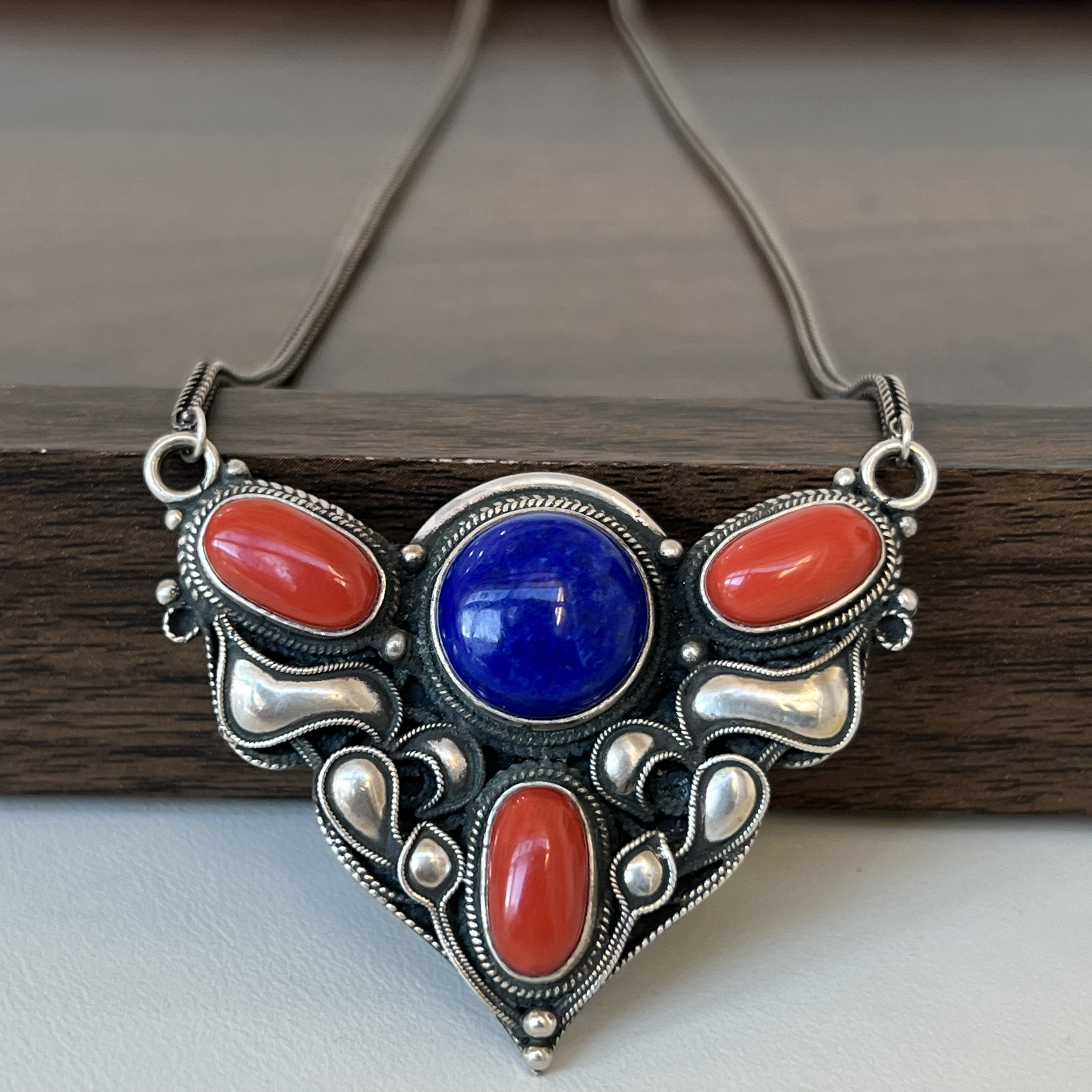 坠链均足银 正品旭日项链锁骨链蒙古民族风纯手工本年礼物1690