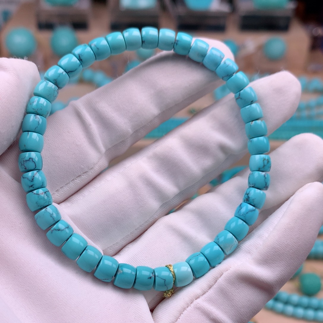 绿松石未镶嵌珠宝奇石5.6mm