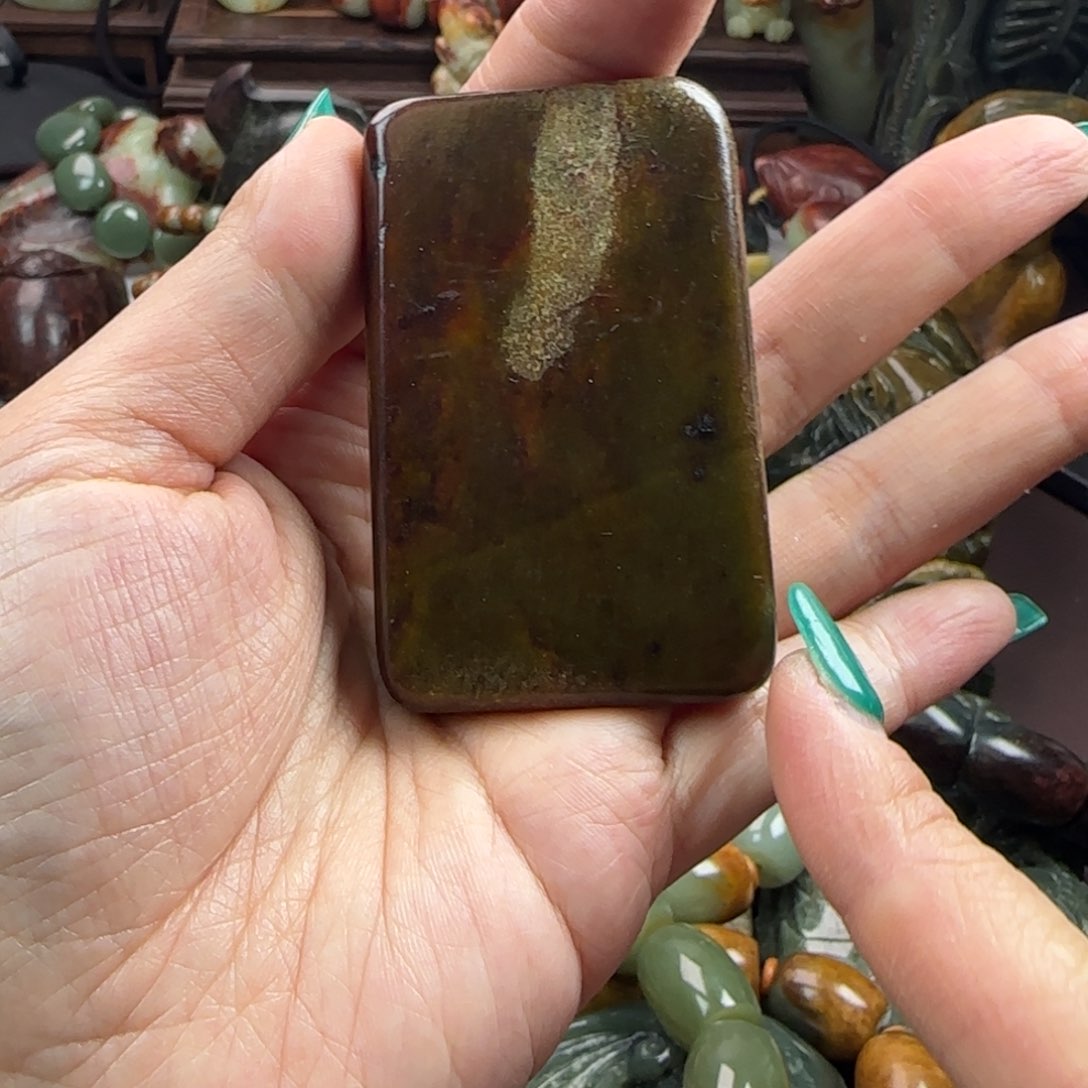 岫岩河磨玉（透闪石质玉）手把未镶嵌