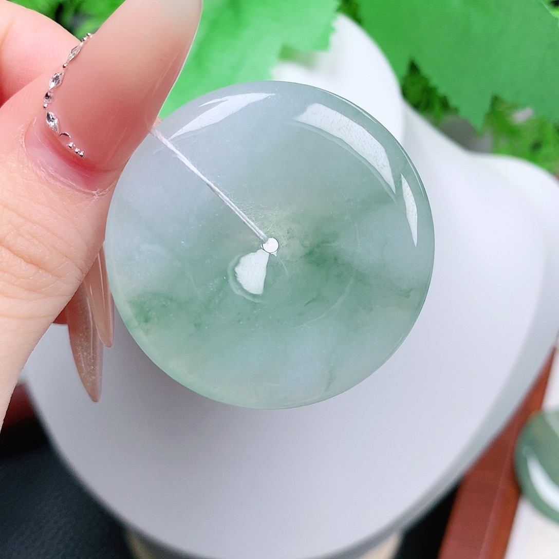 翡翠未镶嵌颈饰平安37.9-5.6