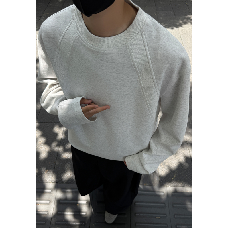 cleanfit美式重磅解构长袖T恤高级感潮牌宽松曼巴棉秋季叠穿卫衣